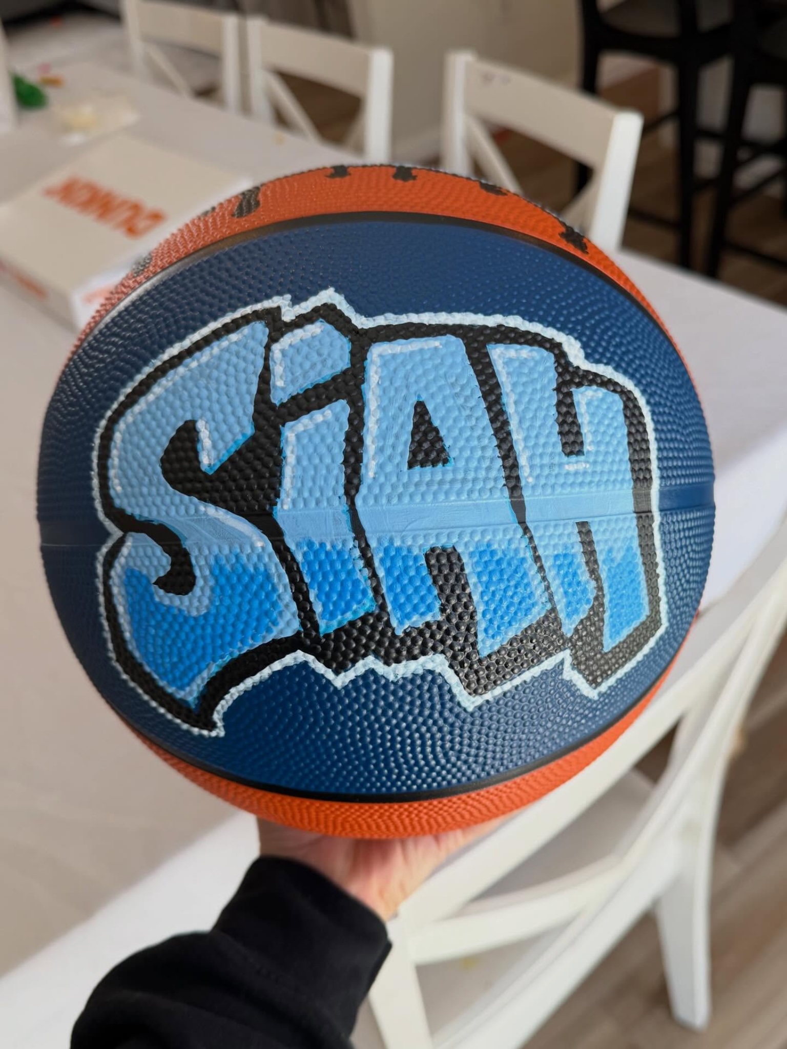 Custom painted Siah basketball
