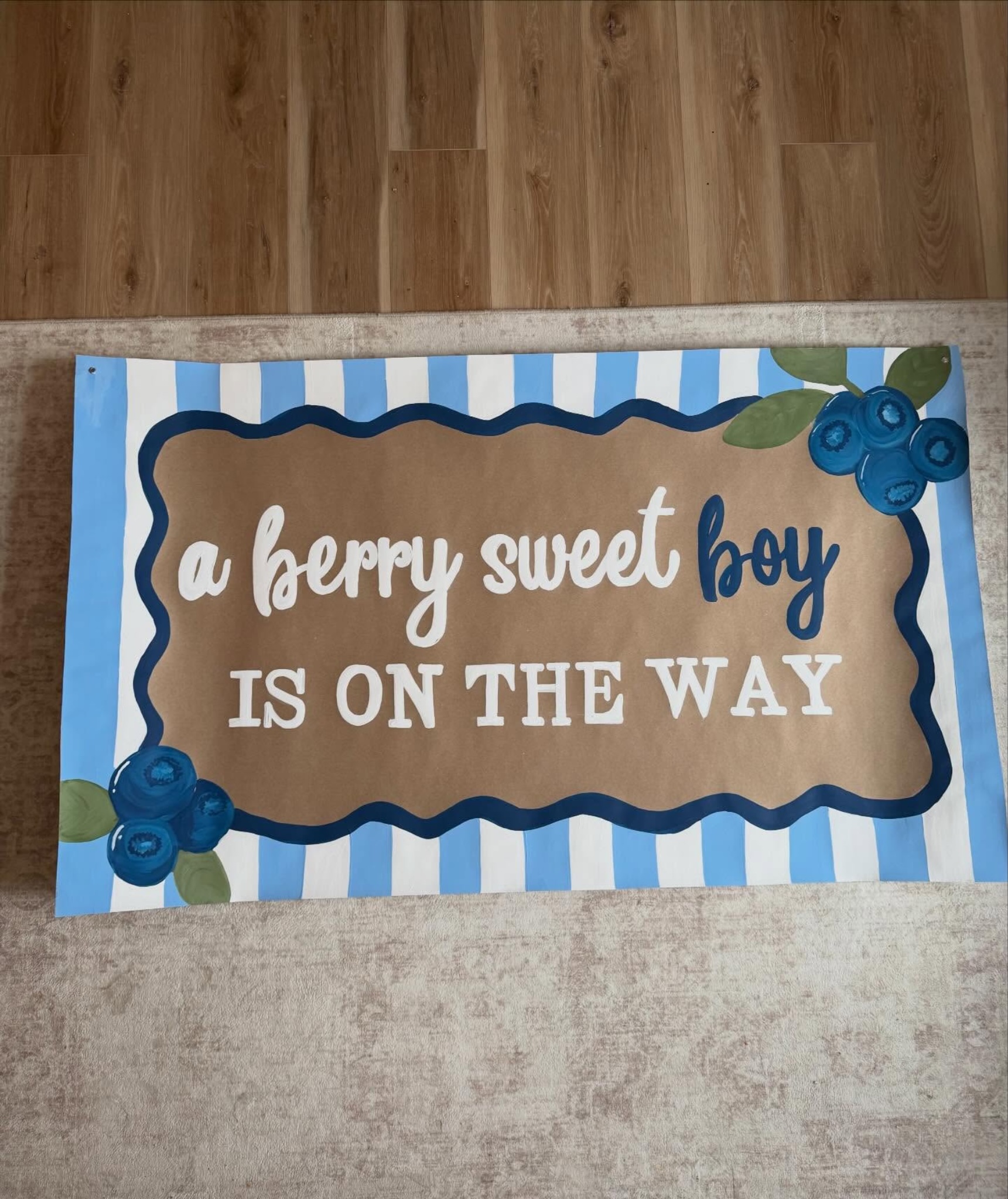 A berry sweet boy is on the way custom banner